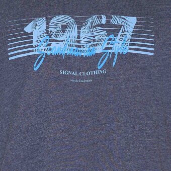 Signal - Signal - Urban print | T-shirt Marineblå Melange