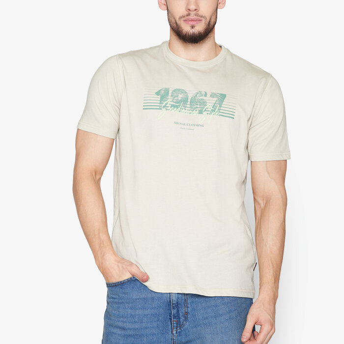 Signal - Signal - Urban print | T-shirt Ecru Melange