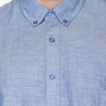 Signal - Signal - Therkel linen/cotton | K/Æ Skjorte True Blue