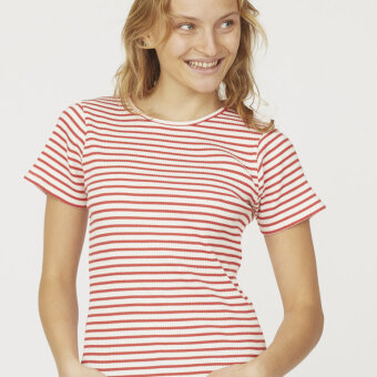 Sisters Point ( Dame ) - SISTERS POINT - EIKE-SS.STR | T-SHIRT CREAM STRAWBERRY