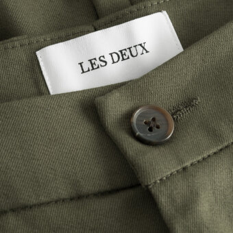 LES DEUX - Les Deux - Como reg cotton pants | Bukser Olive Night