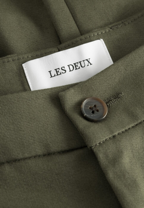 LES DEUX - Les Deux - Como reg cotton pants | Bukser Olive Night