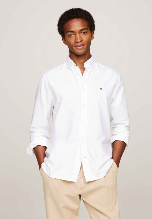 Tommy Hilfiger  - Tommy Hilfiger - Solid heritage oxford shirt | Skjorte Optic White