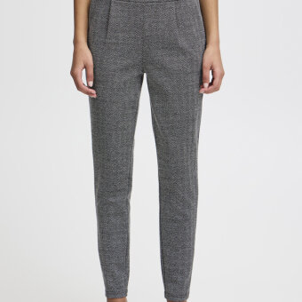 ICHI ( Dame ) - ICHI - IHKATE JACQUARD PA8 | BUKSER BLACK/WHITE
