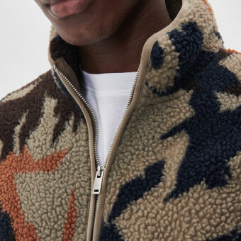 Matinique - Matinique - Logan print | Fleece Trøje Camb Brown