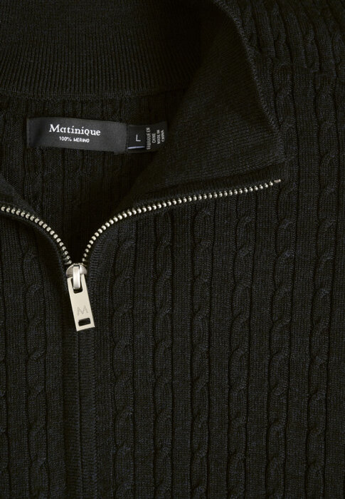 Matinique - Matinique - Mason cable sweater | Strik Sort