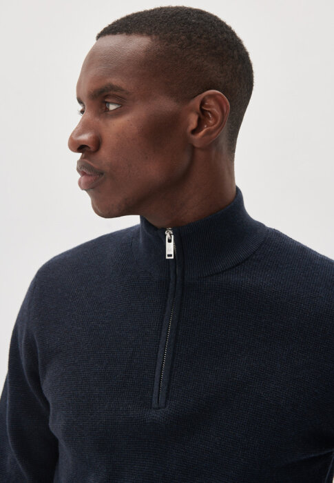 Matinique - Matinique - Lagoon 1/4 zip | Strik Dark Navy Mel