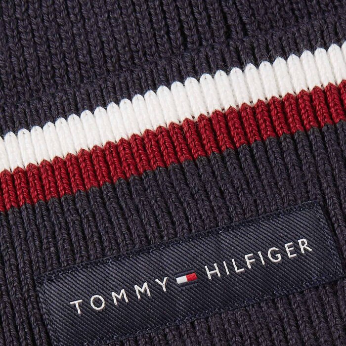 Tommy Hilfiger  - Tommy Hilfiger - Corp love stripe beanie | Strik hue Space Blue