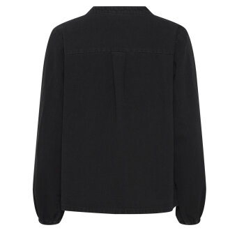 Pulz Jeans ( Dame )  - PULZ - PZMALIA V-NECK | SKJORTE BLACK DENIM