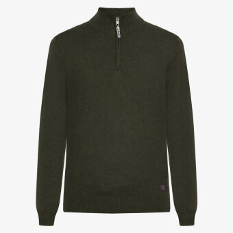 Signal - Signal - Klaus halfzip sweater | Strik Full Green Melange