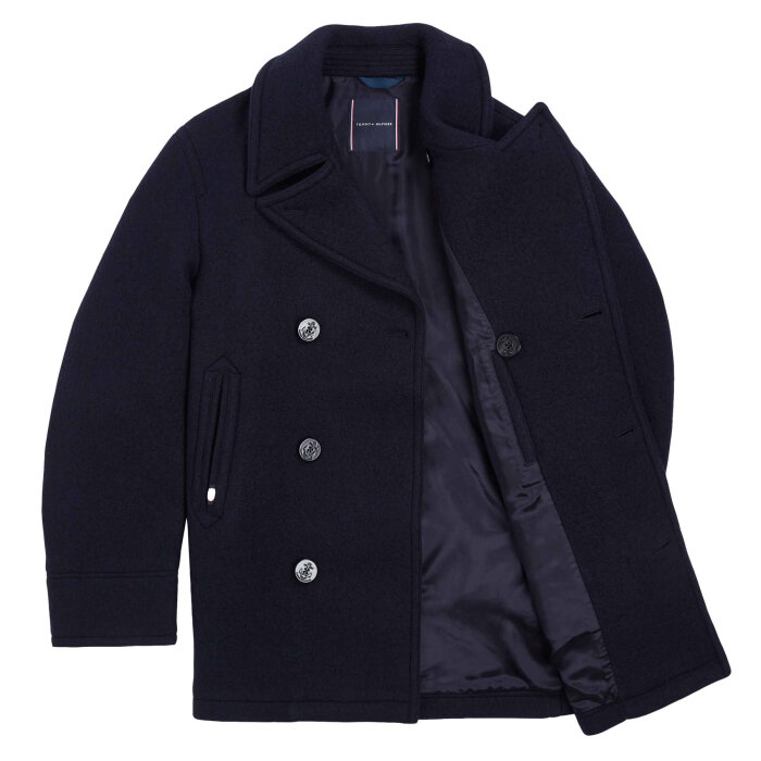 Tommy Hilfiger  - Tommy Hilfiger - The premium classic peacoat | Uldjakke Marineblå