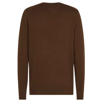 Tommy Hilfiger  - Tommy Hilfiger - TH cotton/cashmere crew neck | Strik Legacy Brown