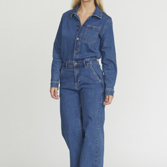 Sisters Point ( Dame ) - SISTERS POINT - OVEA-JU1 | JUMPSUIT MID BLUE WASH