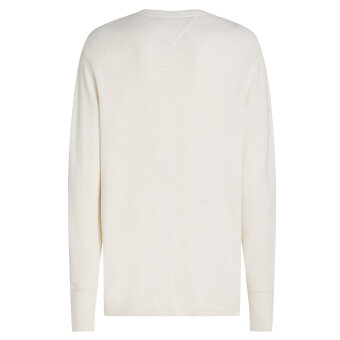 Tommy Hilfiger  - Tommy Hilfiger - Textured LS Henley tee | T-shirt Ivory Petal