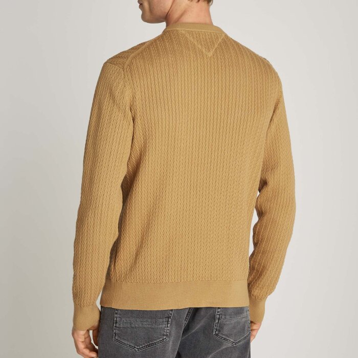 Tommy Hilfiger  - Tommy Hilfiger - Herringbone structure crew | Strik Safari Canvas