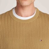 Tommy Hilfiger - Tommy Hilfiger - Herringbone structure crew | Strik Safari Canvas Tommy Hilfiger - Tommy Hilfiger - Herringbone structure crew | Strik Safari Canvas