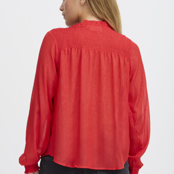 Pulz Jeans ( Dame )  - PULZ - PZLEAH BLOUSE | SKJORTE TANGO RED