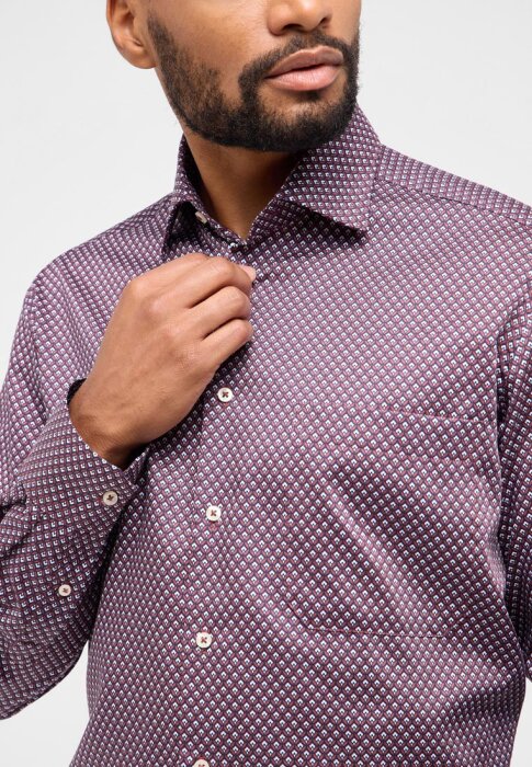 Eterna - Eterna - 4153 54 E19K | Comfort Fit Skjorte Orange Navy