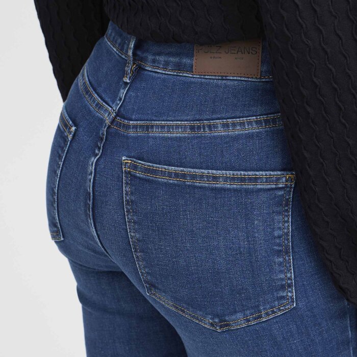 Pulz Jeans ( Dame )  - PULZ - PZBECCA UHW BOOTCOUT LEG | JEANS MEDIUM BLUE