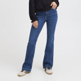 Pulz Jeans ( Dame ) - PULZ - PZBECCA UHW BOOTCOUT LEG | JEANS MEDIUM BLUE Pulz Jeans ( Dame ) - PULZ - PZBECCA UHW BOOTCOUT LEG | JEANS MEDIUM BLUE