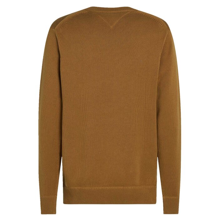 Tommy Hilfiger  - Tommy Hilfiger - Chunky cotton crew neck | Strik Country Brown