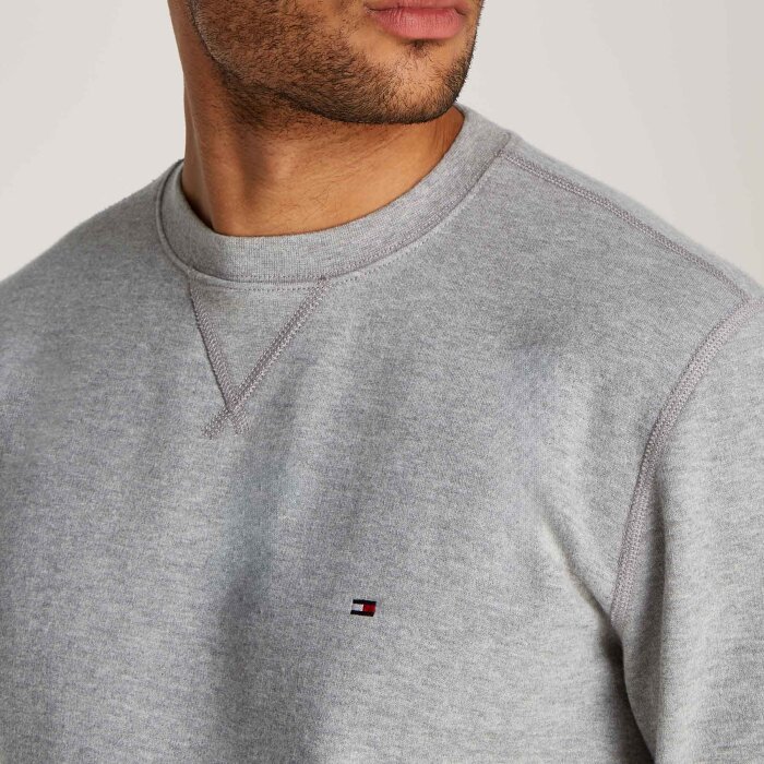 Tommy Hilfiger  - Tommy Hilfiger - Essential fleece crew neck | sweatshirt Grey Heather