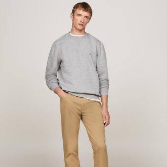 Tommy Hilfiger  - Tommy Hilfiger - Essential fleece crew neck | sweatshirt Grey Heather