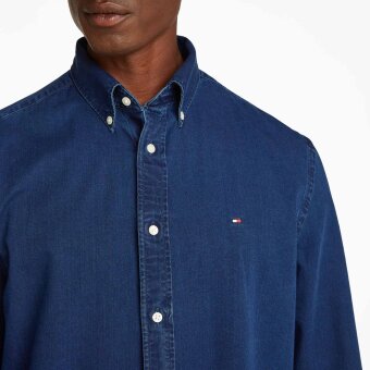 Tommy Hilfiger  - Tommy Hilfiger - TH chambray shirt | Skjorte Dark Blue Chambrey