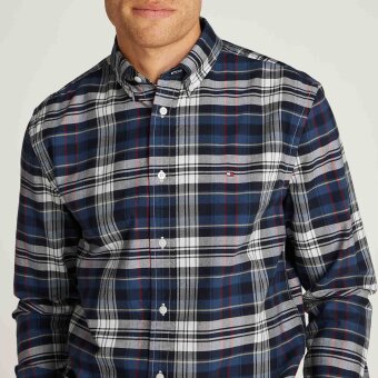 Tommy Hilfiger  - Tommy Hilfiger - Oxford heritage plaid shirt | Skjorte Aegean Sea
