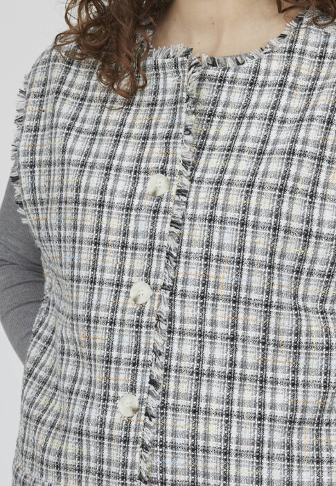Love&divine ( Dame ) - LOVE&DIVINE - LOVE1265 | VEST GREY/CHECK