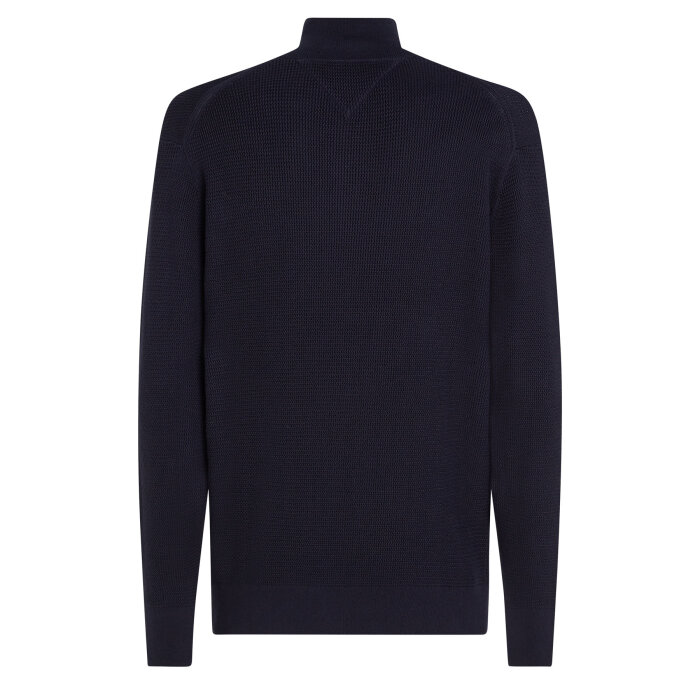 Tommy Hilfiger  - Tommy Hilfiger - Racking zip mock | Strik Marineblå