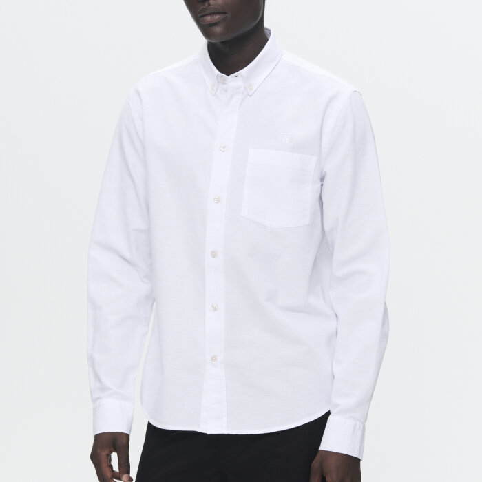 Double A by Wood Wood - Wood Wood Double A - Adam shirt | Skjorte Bright White