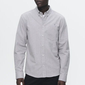 Double A by Wood Wood - Wood Wood Double A - Adam shirt | Skjorte Charcoal Grey