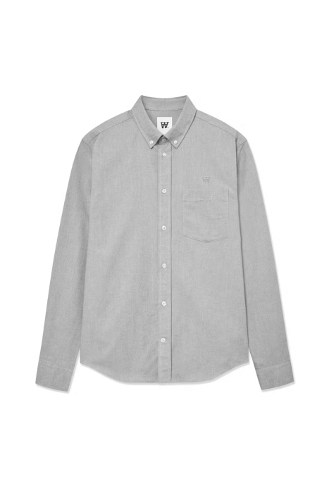 Double A by Wood Wood - Wood Wood - Adam shirt | Skjorte Charcoal Grey
