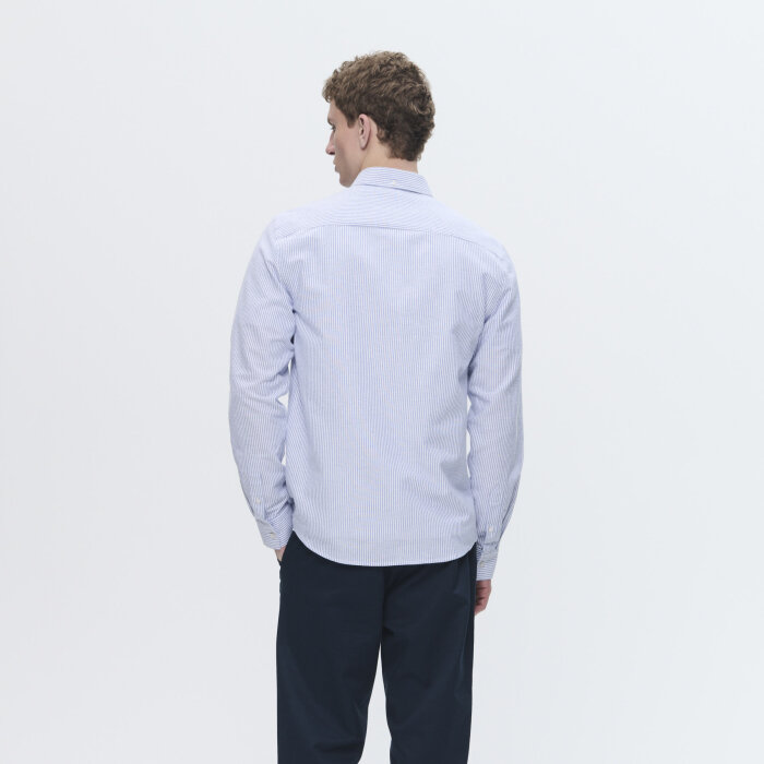 Double A by Wood Wood - Wood Wood - Adam shirt | Skjorte Blue White Stripe