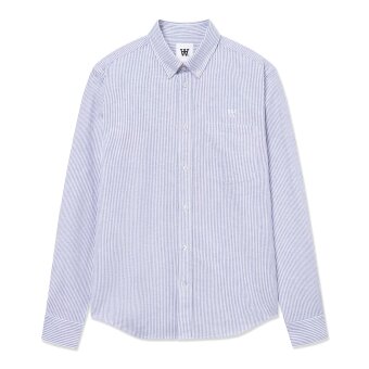 Double A by Wood Wood - Wood Wood - Adam shirt | Skjorte Blue White Stripe