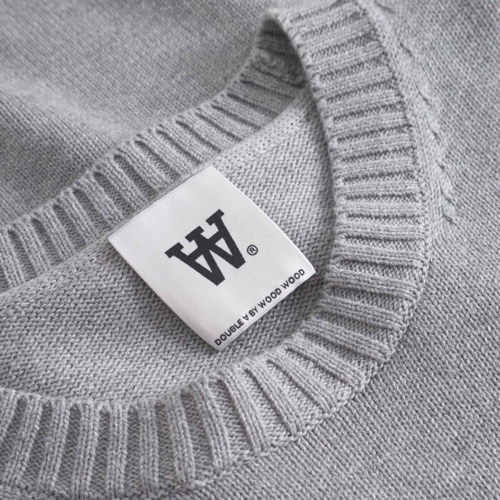 Double A by Wood Wood - Wood Wood - Tay crew neck | Strik Light Melange