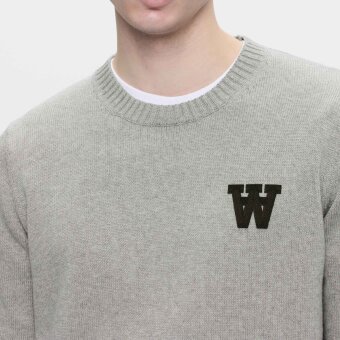 Double A by Wood Wood - Wood Wood - Tay crew neck | Strik Light Melange