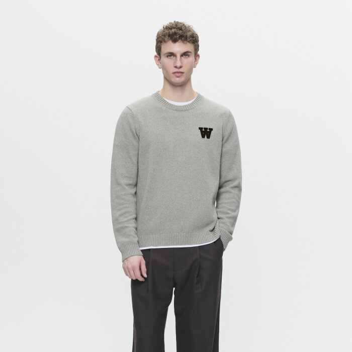 Double A by Wood Wood - Wood Wood Double A - Tay crew neck | Strik Light Melange