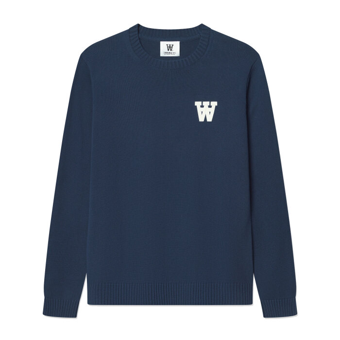 Double A by Wood Wood - Wood Wood - Tay crew neck | Strik Dark Navy