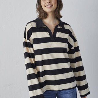 Sisters Point ( Dame ) - SISTERS POINT - VIVA-POLO | POLO T-SHIRT BEIGE BLACK