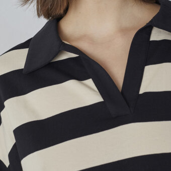 Sisters Point ( Dame ) - SISTERS POINT - VIVA-POLO | POLO T-SHIRT BEIGE BLACK