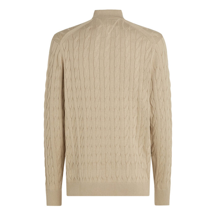 Tommy Hilfiger  - Tommy Hilfiger - Cable zip through | Cardigan sandalwood
