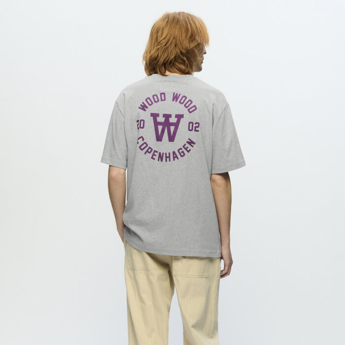 Double A by Wood Wood - Wood Wood - Asa seal |  T-shirt Light Melange