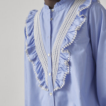 Love&divine ( Dame ) - LOVE&DIVINE - LOVE1295 | SKJORTE BLUE WHITE