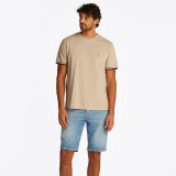 Tommy Hilfiger  - Tommy Hilfiger - Globe stripe cuff tee | T-shirt Sandalwood