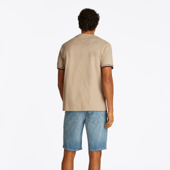 Tommy Hilfiger  - Tommy Hilfiger - Globe stripe cuff tee | T-shirt Sandalwood