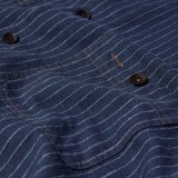 Mos Mosh Gallery - Mos Mosh - Gibson stripe shirt | Hørskjorte Navy Stripe