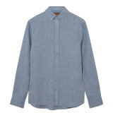 Mos Mosh Gallery - Mos Mosh - Theo linen shirt1 | Hørskjorte Light Blue Melange