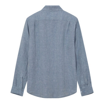 Mos Mosh Gallery - Mos Mosh - Theo linen shirt1 | Hørskjorte Light Blue Melange